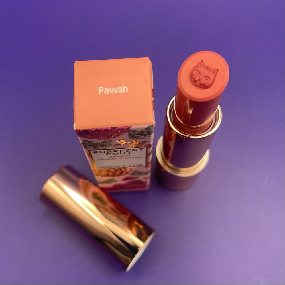 WINKY LUX Purrfect Pout Lipstick Soft Pink Shade Pawsh NIB New Semi-Sheer #393